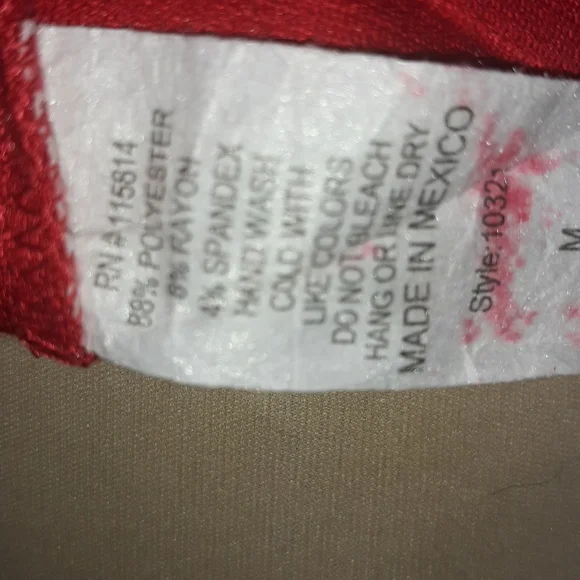 Beautiful Charlotte Russe red tank w gold embellishments Med - Picture 5 of 5